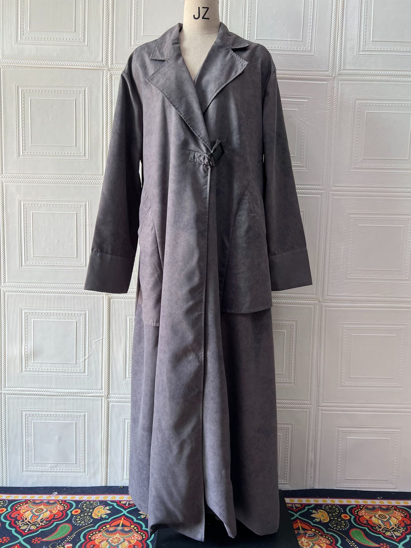 Casual long robe windbreaker jacket